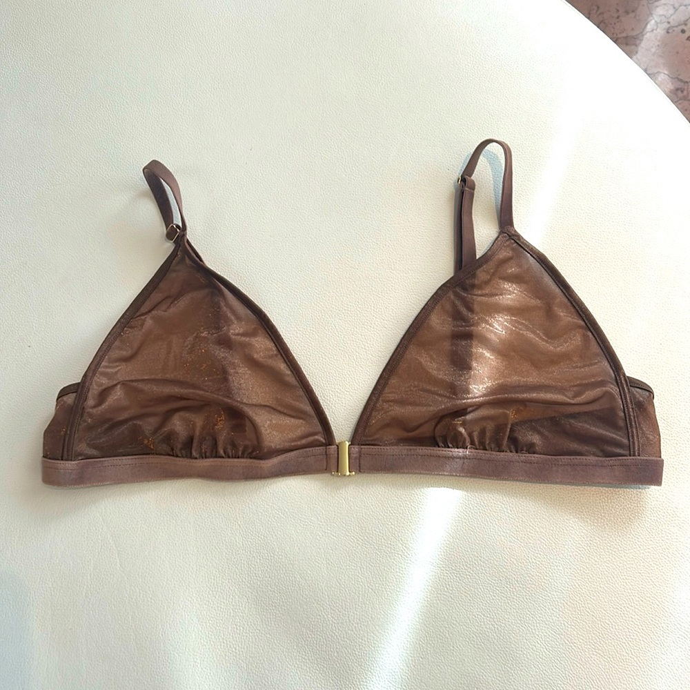 SKIMS Sheer brown bra